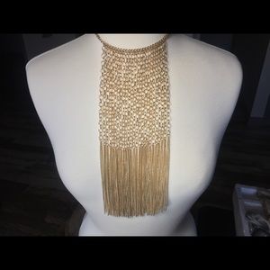 Waterfall Gold Tone Chain Necklace